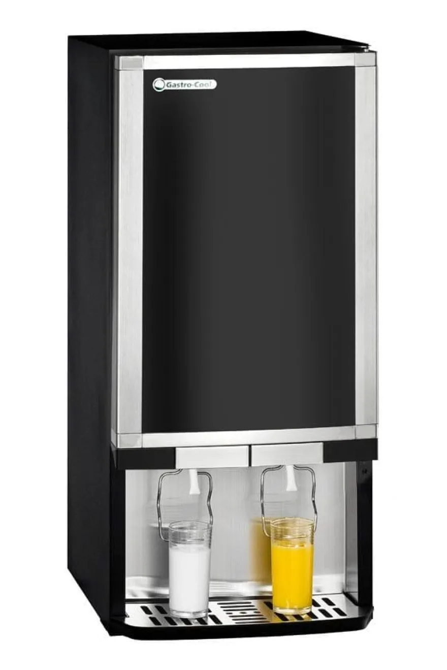 Gastro-Cool BIB20 Bag-in-Box-Dispenserkühlschrank 2x 10 Liter schwarz, 2 verschiedene Getränke