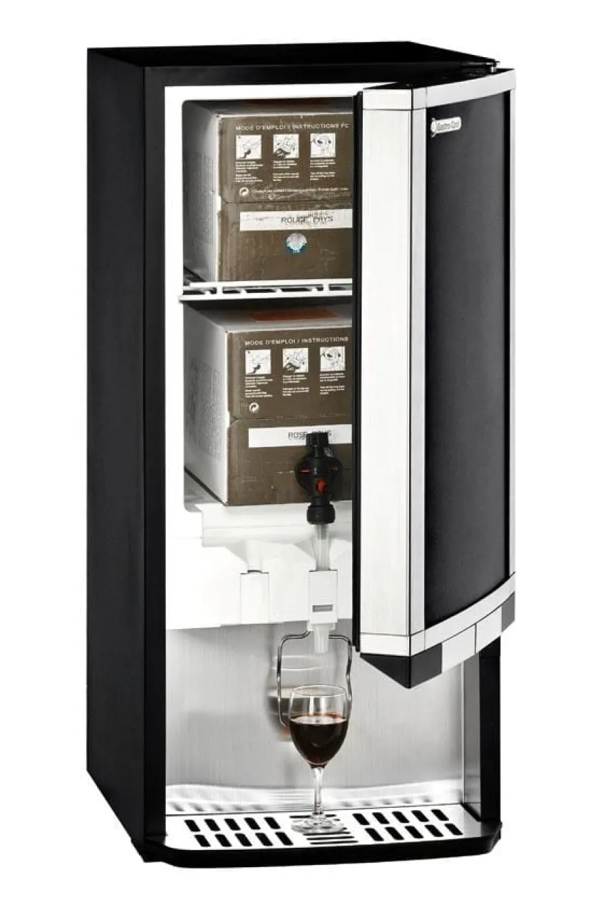 Gastro-Cool BIB20 Bag-in-Box-Dispenserkühlschrank 2x 10 Liter schwarz, 2 verschiedene Getränke