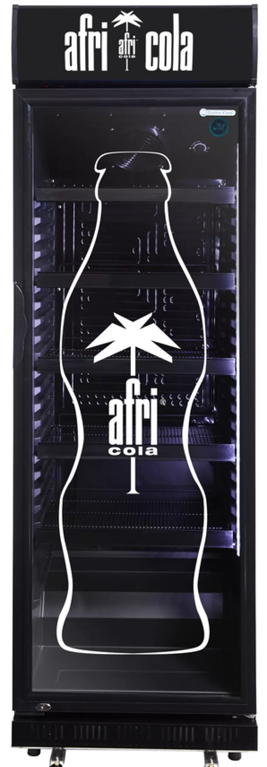 Gastro-Cool DC400 Getränkekühlschrank Afri-Cola 400 Liter schwarz/schwarz, LED