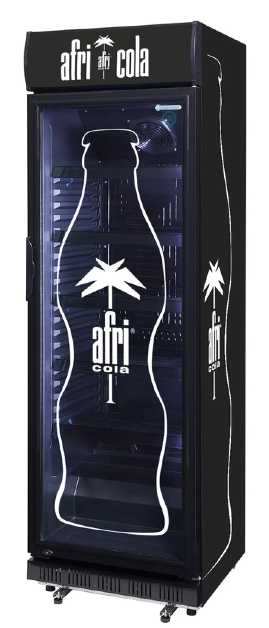 Gastro-Cool DC400 Getränkekühlschrank Afri-Cola 400 Liter schwarz/schwarz, LED
