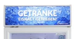 Gastro-Cool DC400 Getränkekühlschrank 400 Liter mit Werbedisplay weiß/weiß, LED