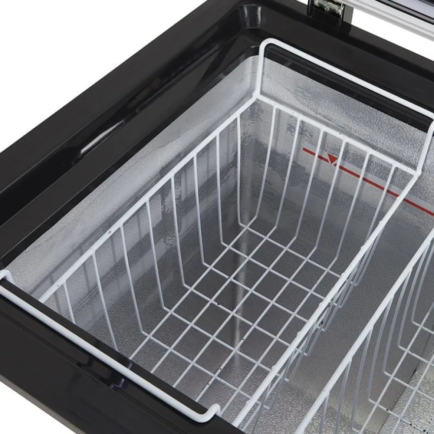 Gastro-Cool FC100 Gefrier-Kühltruhe 100 Liter weiß/schwarz, LED