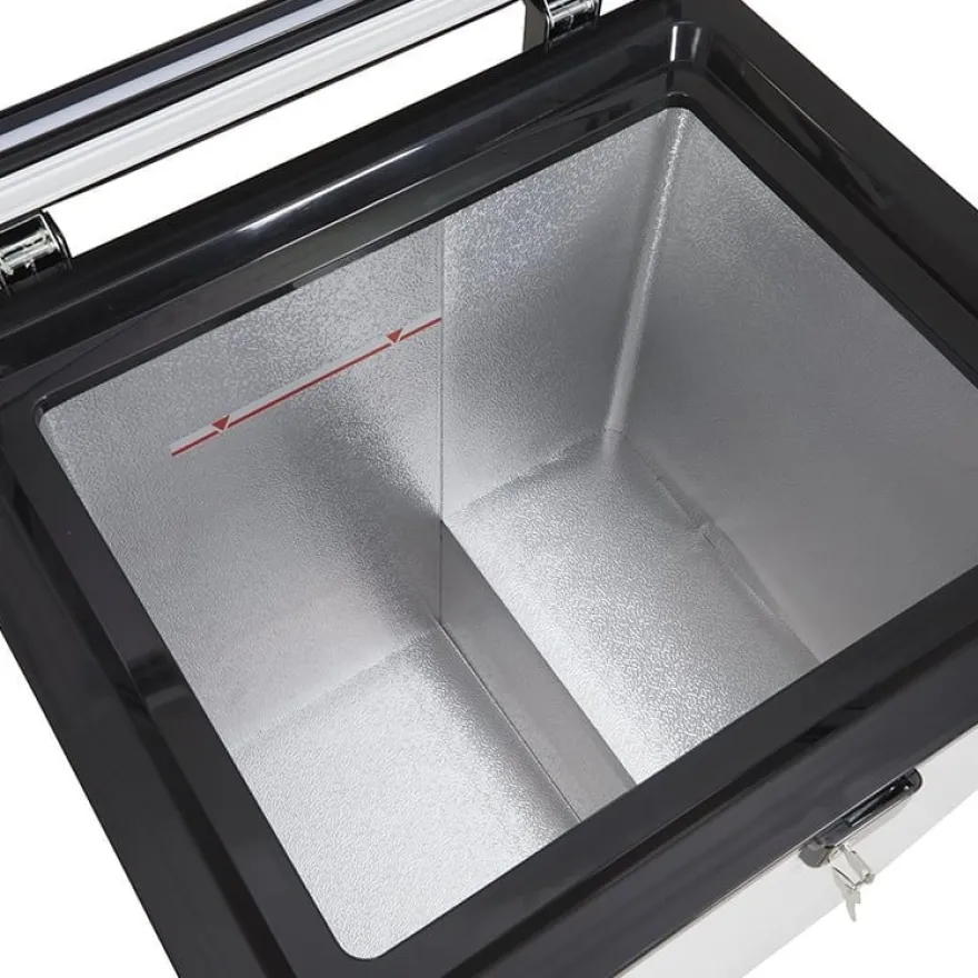 Gastro-Cool FC100 Gefrier-Kühltruhe 100 Liter weiß/schwarz, LED