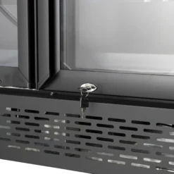 Gastro-Cool GD2200 Getränkekühlschrank 2218 Liter mit 4 Klapptüren, LED Beleuchtung, schwarz