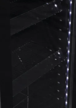 Gastro-Cool GD175 Getränkekühlschrank Retro Slim 212 Liter schwarz/schwarz, LED
