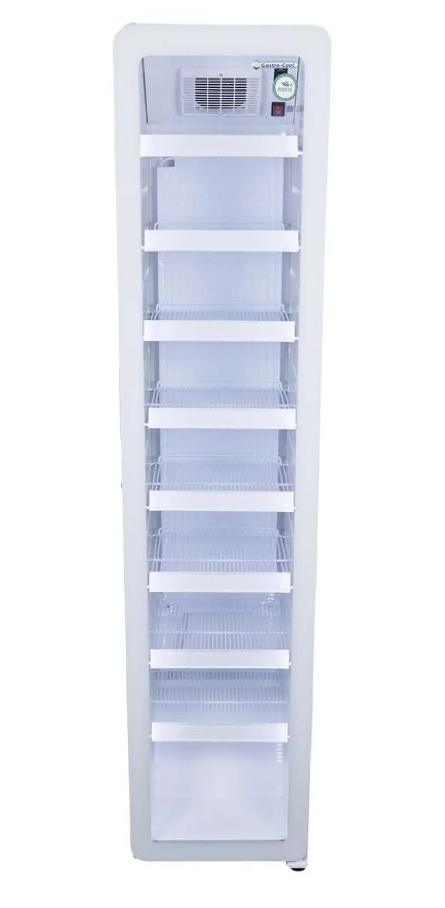 Gastro-Cool GD175 Getränkekühlschrank Retro Slim 212 Liter weiß/weiß, LED, Retro Design