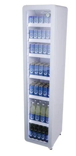 Gastro-Cool GD175 Getränkekühlschrank Retro Slim 212 Liter weiß/weiß, LED, Retro Design