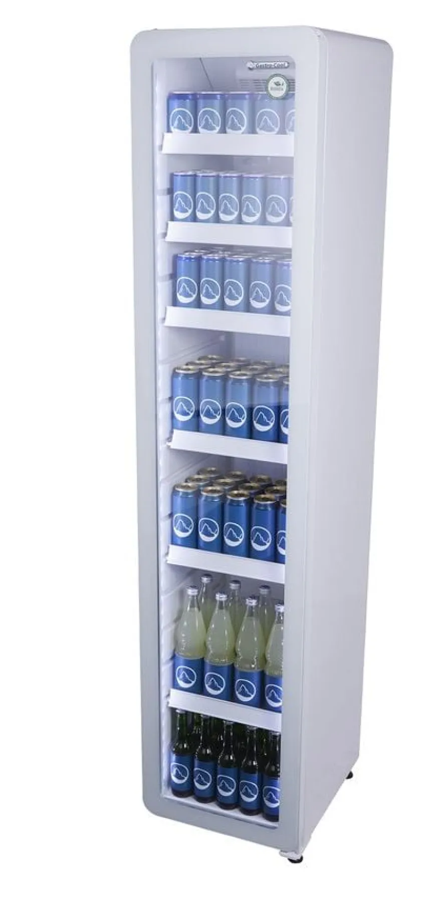 Gastro-Cool GD175 Getränkekühlschrank Retro Slim 212 Liter weiß/weiß, LED, Retro Design
