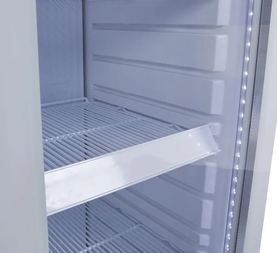 Gastro-Cool GD175 Getränkekühlschrank Retro Slim 212 Liter weiß/weiß, LED, Retro Design