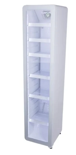 Gastro-Cool GD175 Getränkekühlschrank Retro Slim 212 Liter weiß/weiß, LED, Retro Design