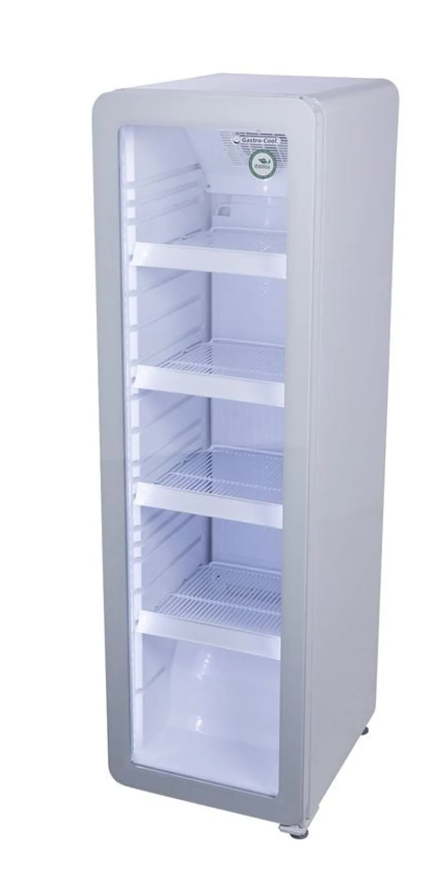 Gastro-Cool GD135 Getränkekühlschrank Retro Slim 135 Liter weiß/weiß, LED, Retro Design