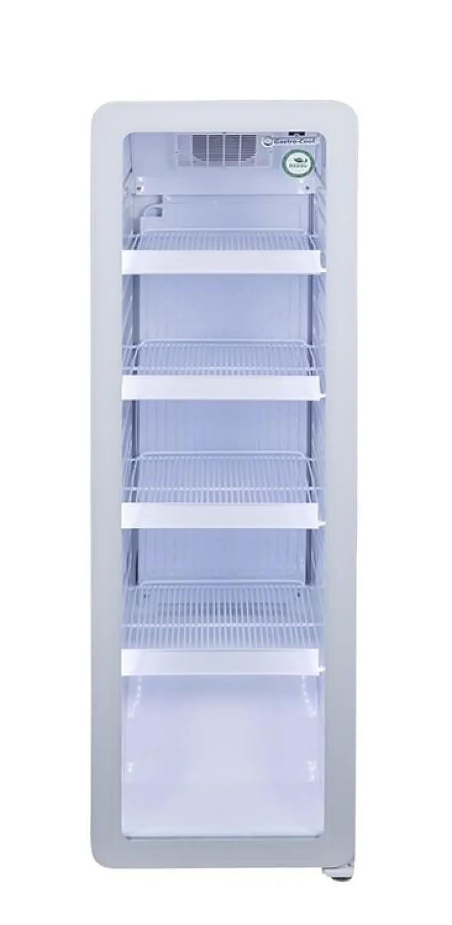 Gastro-Cool GD135 Getränkekühlschrank Retro Slim 135 Liter weiß/weiß, LED, Retro Design