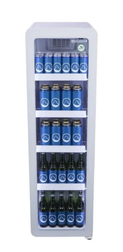 Gastro-Cool GD135 Getränkekühlschrank Retro Slim 135 Liter weiß/weiß, LED, Retro Design