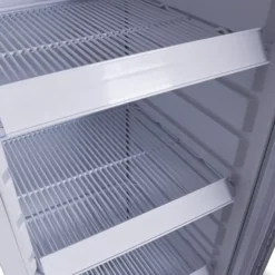 Gastro-Cool GD135 Getränkekühlschrank Retro Slim 135 Liter weiß/weiß, LED, Retro Design