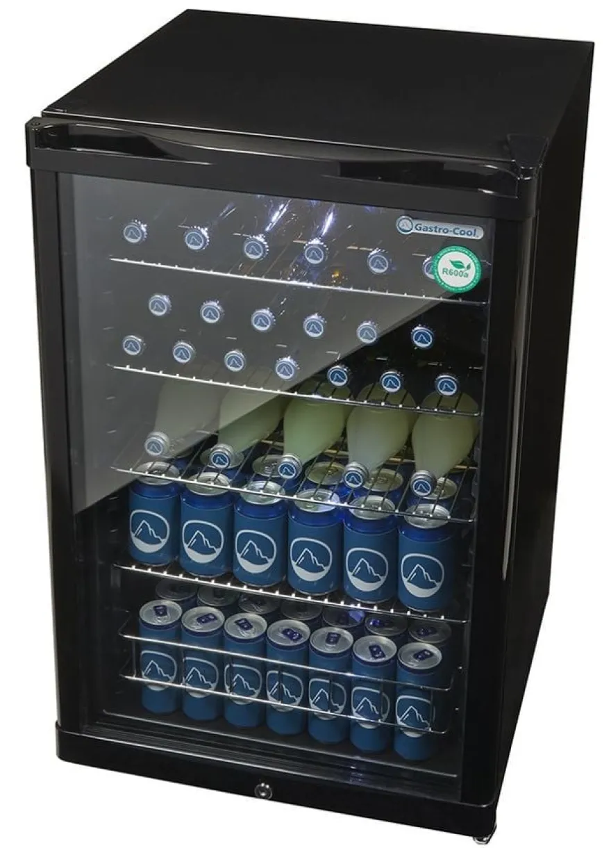 Gastro-Cool GD155 Getränkekühlschrank 130 Liter schwarz/schwarz, LED
