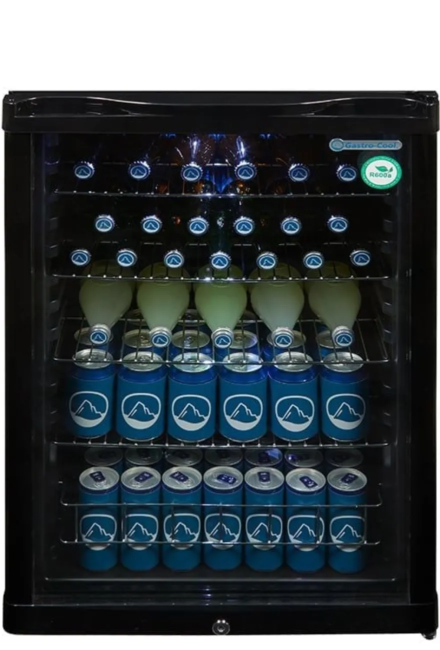 Gastro-Cool GD155 Getränkekühlschrank 130 Liter schwarz/schwarz, LED