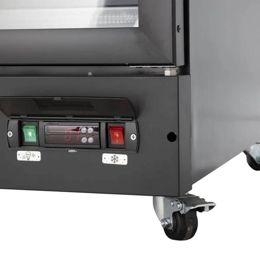 Gastro-Cool GD1050 Getränkekühlschrank 1060 Liter mit 2 Klapptüren, LED Beleuchtung, schwarz
