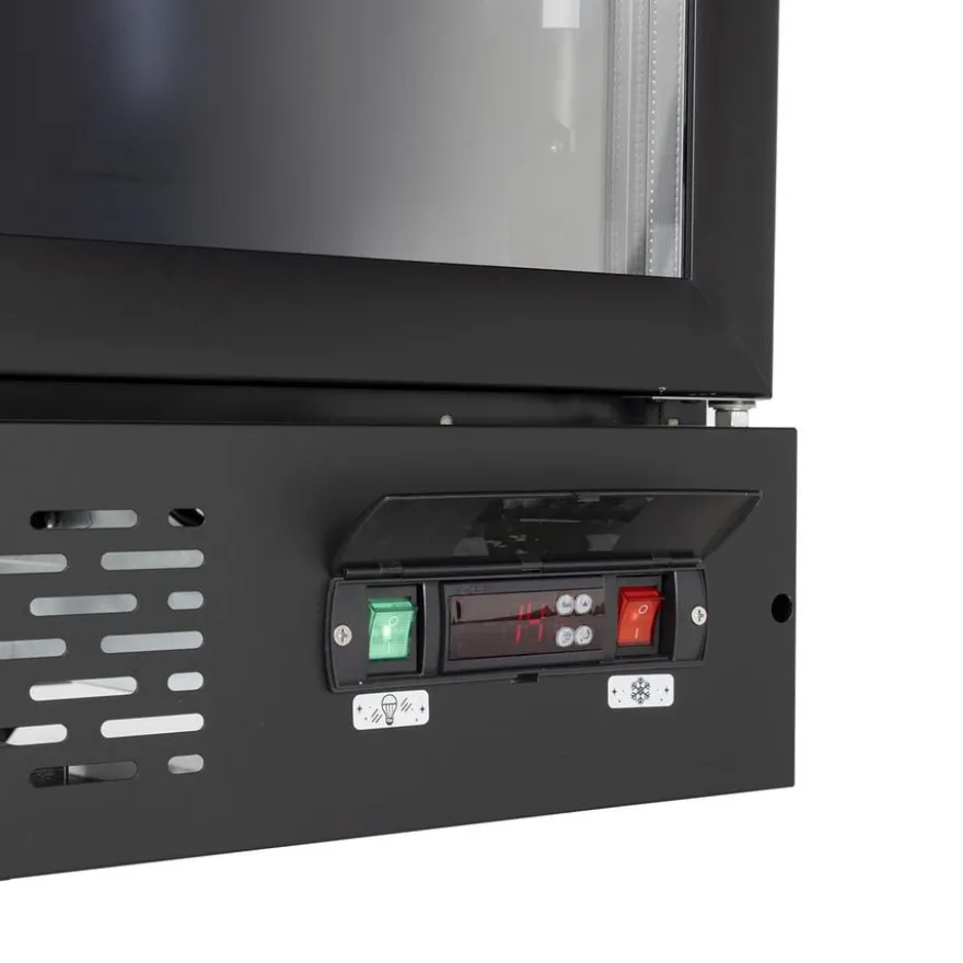 Gastro-Cool GD1050 Getränkekühlschrank 1060 Liter mit 2 Klapptüren, LED Beleuchtung, schwarz