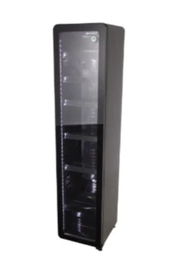 Gastro-Cool GD175 Getränkekühlschrank Retro Slim 212 Liter Eco Star, LED Beleuchtung, schwarz