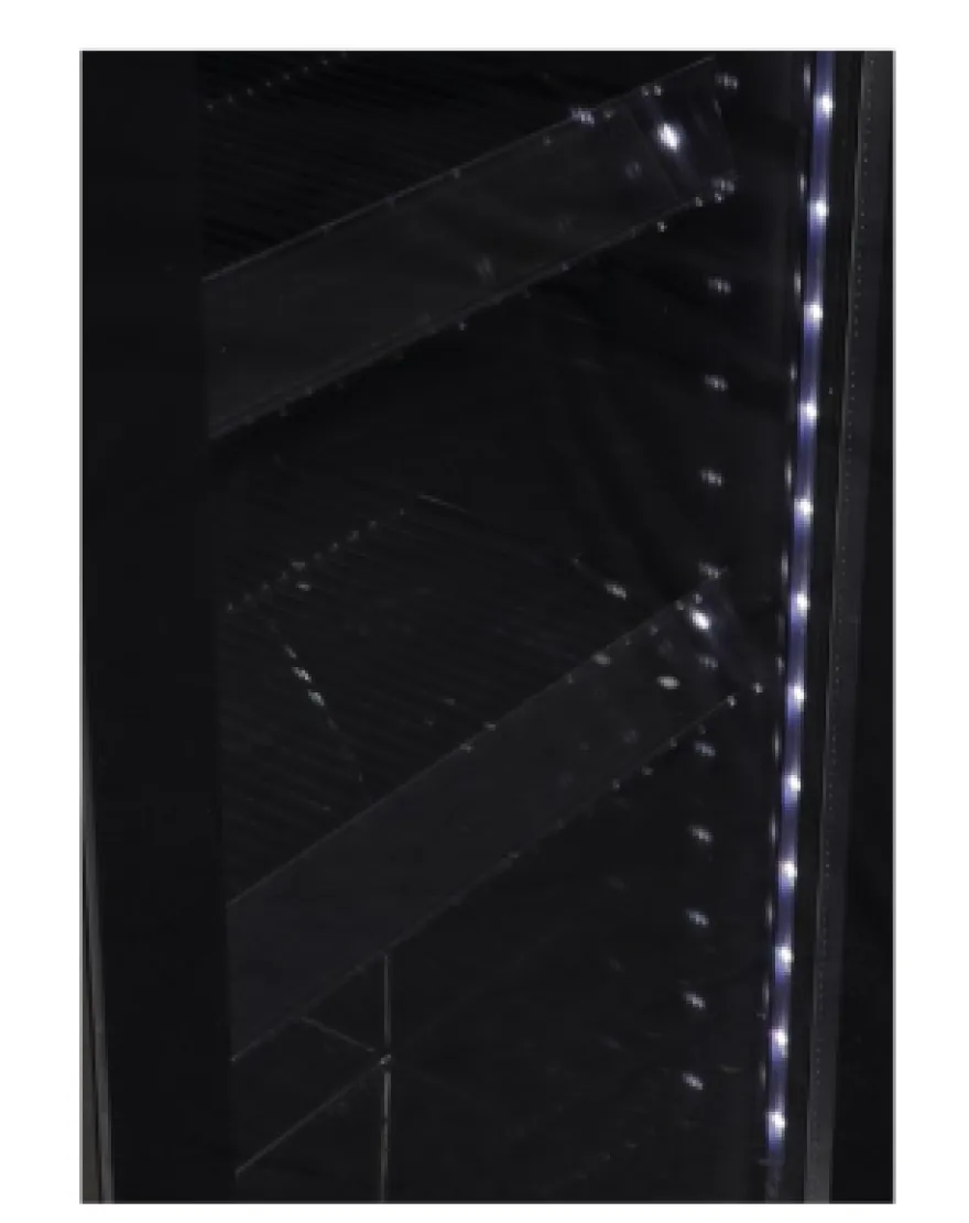 Gastro-Cool GD175 Getränkekühlschrank Retro Slim 212 Liter Eco Star, LED Beleuchtung, schwarz