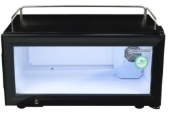Gastro-Cool GD15 Glastürkühlschrank Theke 25 Liter schwarz/weiß, LED