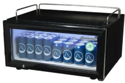 Gastro-Cool GD15 Glastürkühlschrank Theke 25 Liter schwarz/weiß, LED