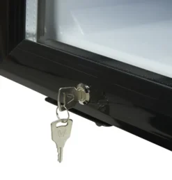 Gastro-Cool GD15 Glastürkühlschrank Theke 25 Liter schwarz/weiß, LED