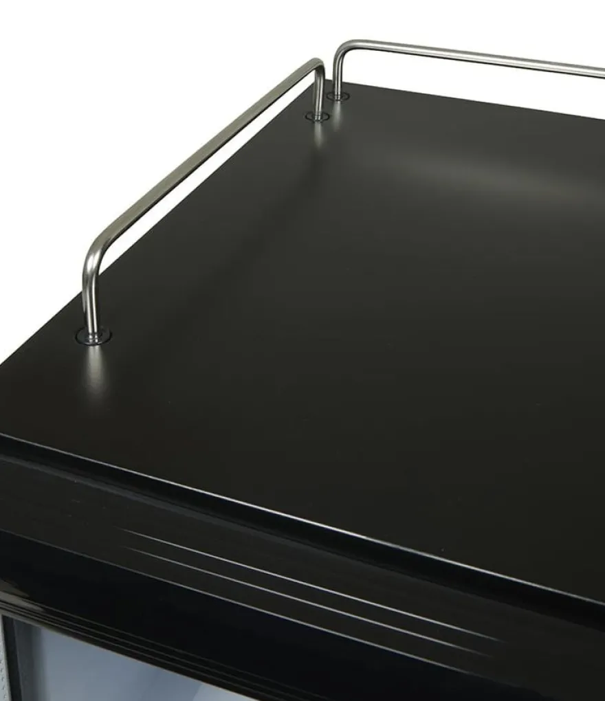 Gastro-Cool GD15 Glastürkühlschrank Theke 25 Liter schwarz/schwarz, LED