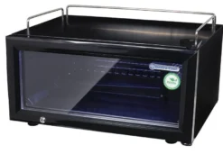 Gastro-Cool GD15 Glastürkühlschrank Theke 25 Liter schwarz/schwarz, LED