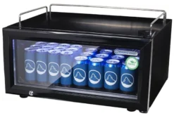 Gastro-Cool GD15 Glastürkühlschrank Theke 25 Liter schwarz/schwarz, LED