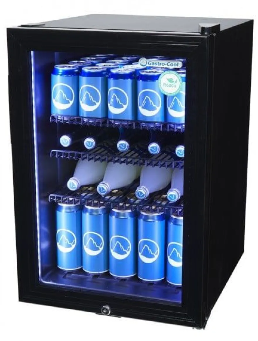 Gastro-Cool KW65 Getränkekühlschrank 62 Liter schwarz/schwarz, LED