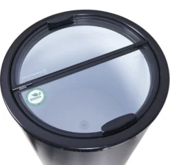 Gastro-Cool PT40 Party-Cooler / Kühltonne 40 Liter mit Glasdeckel schwarz, auf Rollen