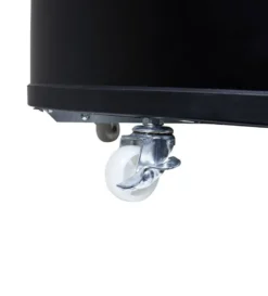 Gastro-Cool PT75 Party-Cooler / Kühltonne 73 Liter mit Glasdeckel schwarz, auf Rollen