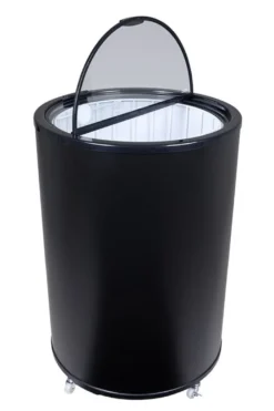 Gastro-Cool PT85 Party-Cooler / Kühltonne 86 Liter mit Glasdeckel schwarz