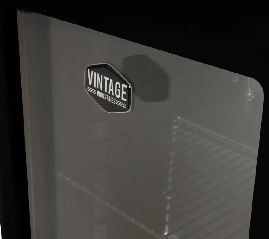 Gastro-Cool RC55 Minibar Retro Miami 46 Liter mit Glastür schwarz, Retro Design