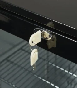 Gastro-Cool UC200 Barkühlschrank 208 Liter Klapptüren schwarz, LED, unterbaufähig