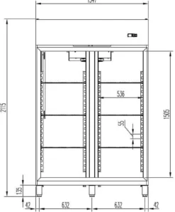 Gastro Kühlschrank PROFI 1400 GN 2/1 Superior, 1168 Liter Kühlraumvolumen, Made in Europe