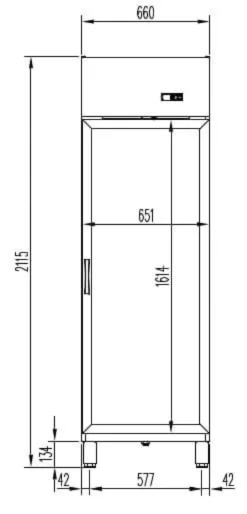 Gastro Kühlschrank Profi 700 GN 2/1 Superior mit Glastür, 610 Liter Kühlraumvolumen, Made in Europe