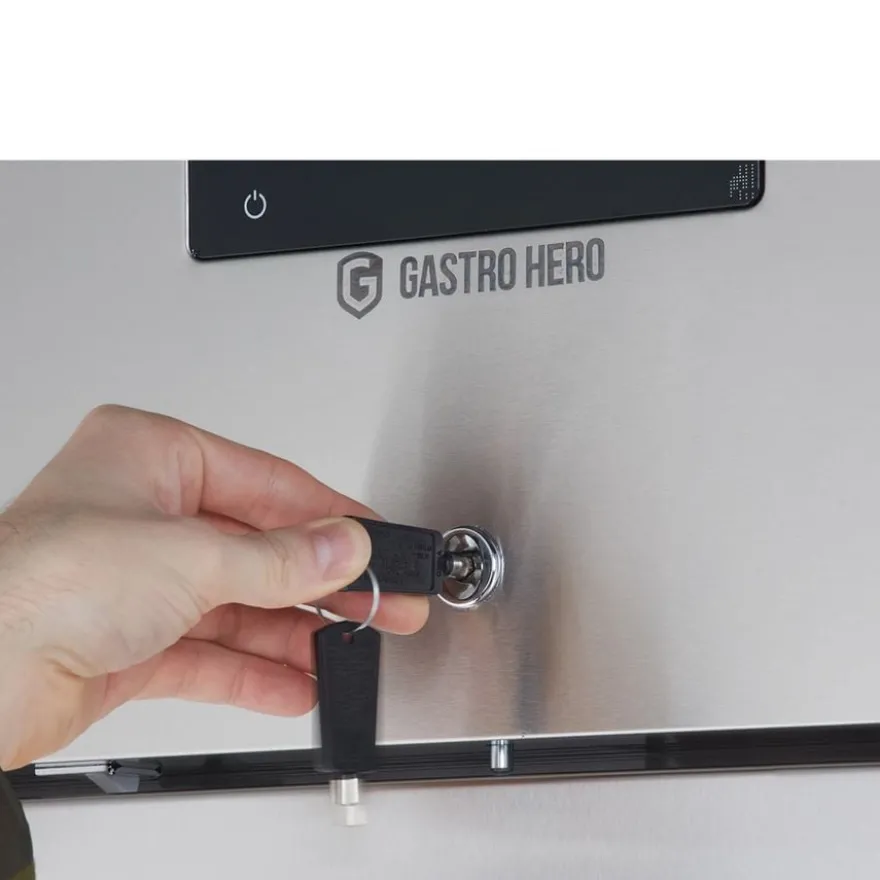 Gastronomie Kühlschrank ECO 700 GN 2/1 Monoblock , 616 Liter Kühlraumvolumen, 3 verstellbare Einlegeböden, Robuste Bauweise, Edelstahl