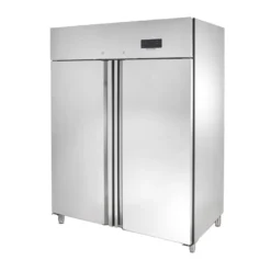 Gastronomie Tiefkühlschrank ECO 1400 GN 2/1 Monoblock, 1350 Liter Kühlraumvolumen, 6 verstellbare Einlegeböden, Robuste Bauweise, Edelstahl