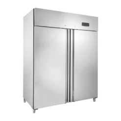 Gastronomie Tiefkühlschrank ECO 1400 GN 2/1 Monoblock, 1350 Liter Kühlraumvolumen, 6 verstellbare Einlegeböden, Robuste Bauweise, Edelstahl