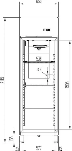 Gastro Tiefkühlschrank Profi 700 GN 2/1 Superior, 610 Liter Kühlraumvolumen, Made in Europe