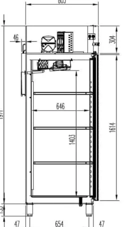 Gastro Tiefkühlschrank Profi 1400 GN 2/1 Superior mit 2 Türen, 1168 Liter Kühlraumvolumen, Made in Europe