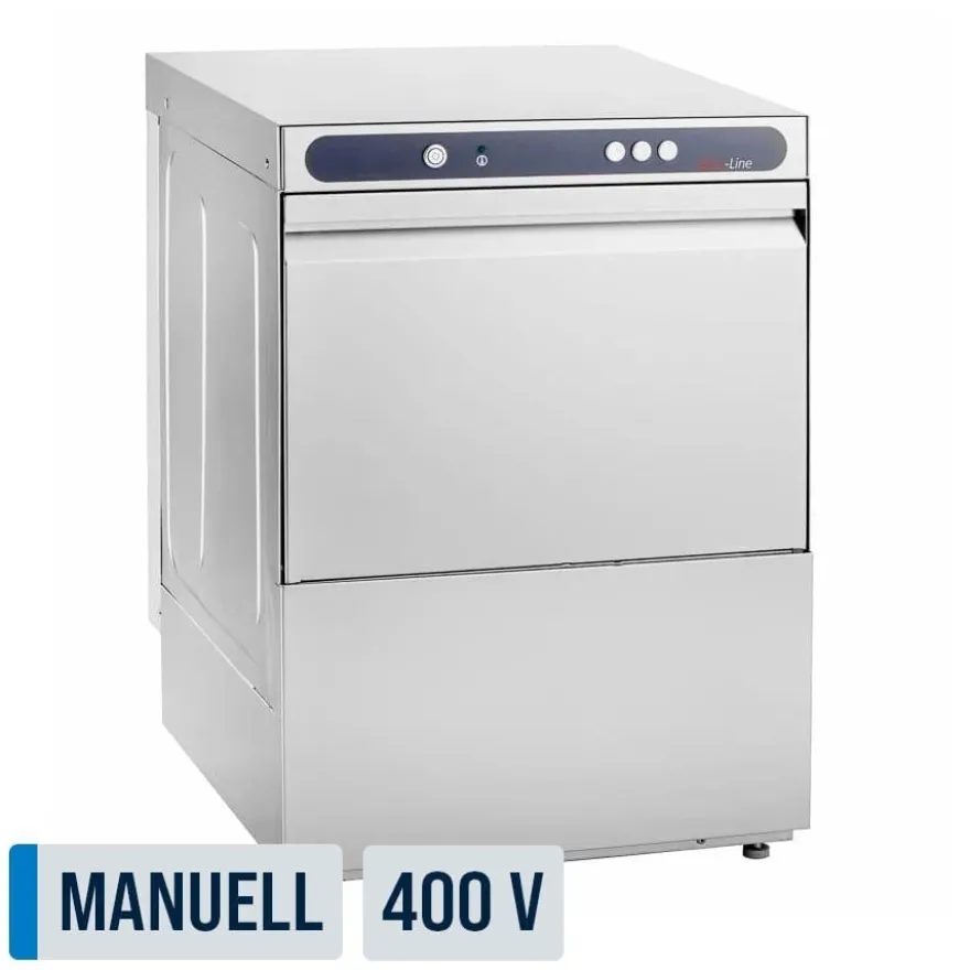 Geschirrspülmaschine ECO 50x50 cm Korbmaß, mit Reiniger- & Klarspüldosierer, mit Ablaufpumpe & Enthärter, Made in Europe, 400 Volt
