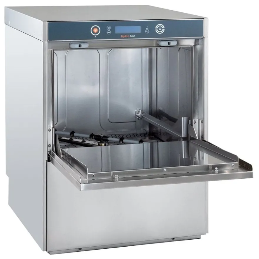 Geschirrspülmaschine HYPRO Digital 50 SL 50x50 cm Korbmaß, mit Reiniger- & Klarspüldosierer, mit Ablaufpumpe, Drucksteigerungspumpe Made in Europe, 230 Volt