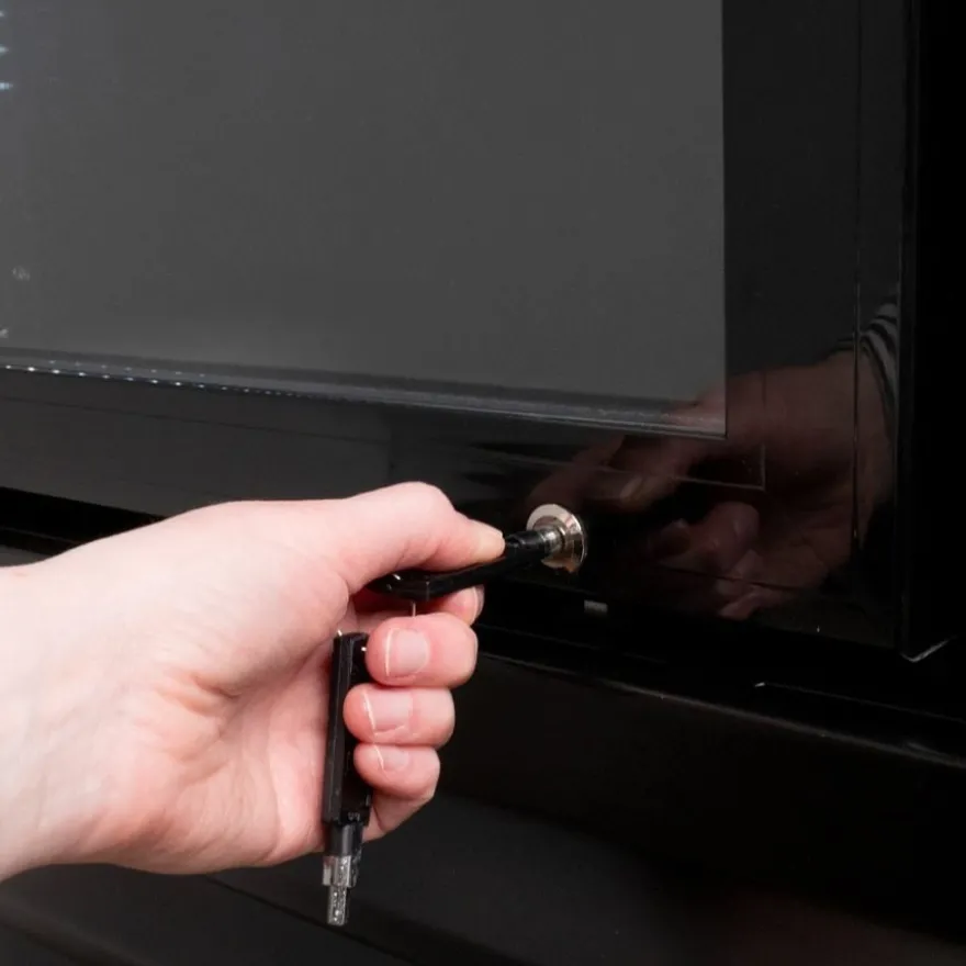 Getränkekühlschrank ECO 1000 mit Klapptüren und Leuchtaufsatz