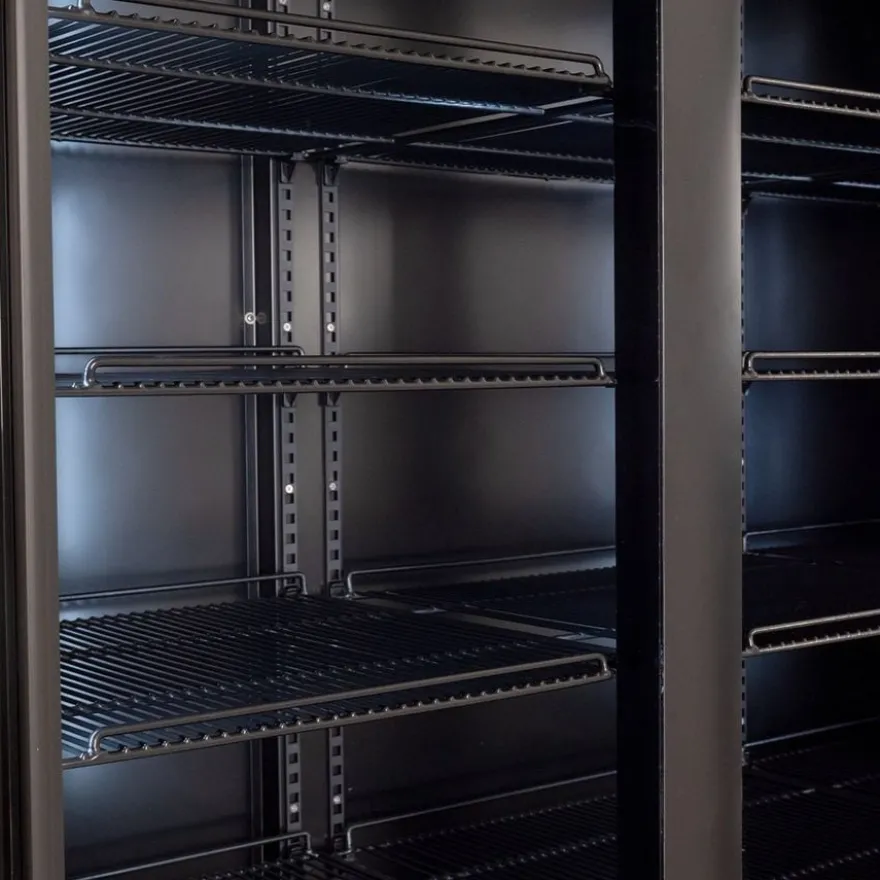 Getränkekühlschrank ECO 1500 mit Klapptüren und Leuchtaufsatz