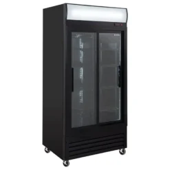 Getränkekühlschrank ECO 630 mit Leuchtaufsatz und Schiebetüren