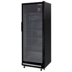 Getränkekühlschrank GKS-360, 360 Liter Kühlraumvolumen, 5 verstellbare Einlegeböden, Innenbeleuchtung, Abschließbar, Schwarz