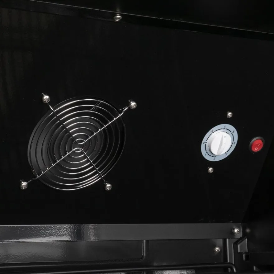Getränkekühlschrank GKS-360, 360 Liter Kühlraumvolumen, 5 verstellbare Einlegeböden, Innenbeleuchtung, Abschließbar, Schwarz